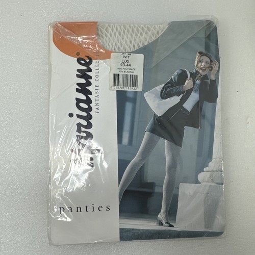 White Sexy Fishnet Tights Fish Net Pantyhose Fishnet Marianne L/XL 40-44 - Picture 4 of 5