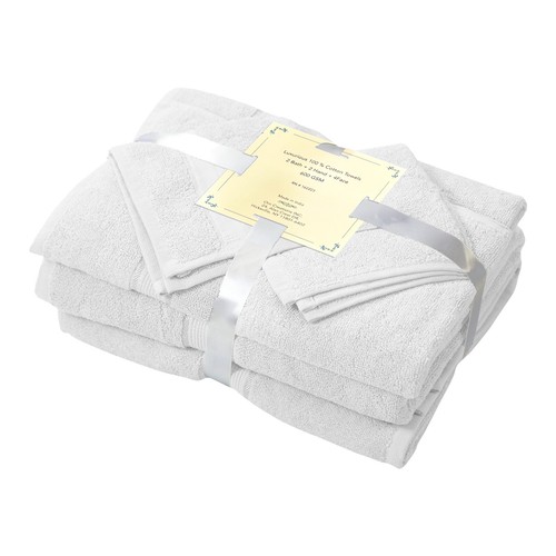 Juego de toallas de baño 100 % algodón hilado en anillo 6 piezas 600 GSM toallas suaves absorbentes - Imagen 25 de 27