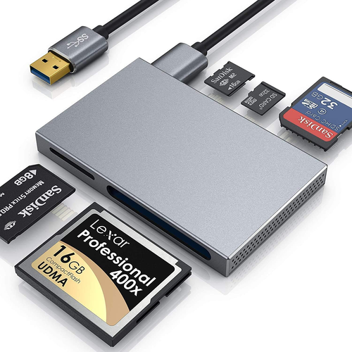 CSL - Lettore Di Schede USB 3.0-5 in 1 - CF SD SDXC SDHC SDHC Micro SDXC SDHC, M - Foto 8 di 12