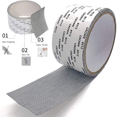 Window Screen Repair Kit Tape 2x80'' Strong Adhesive Waterproof Fiberglass Cover - Picture 1 of 6