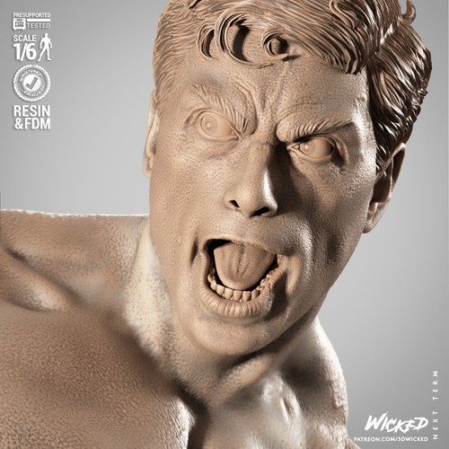 Bloodsport: Frank Dux Sculpture/Unpainted/Unassembled/3D Printed/Wicked3D - Picture 17 of 18