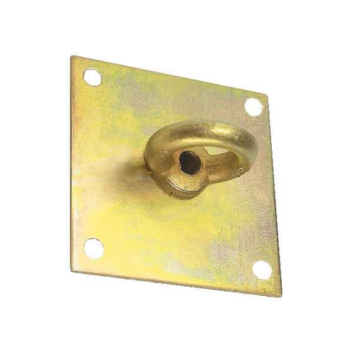 PIASTRA CON ANELLO SALDATO ANCORA DI SICUREZZA ACCIAIO TROPICALIZZATO 150X150X4 - Foto 1 di 1