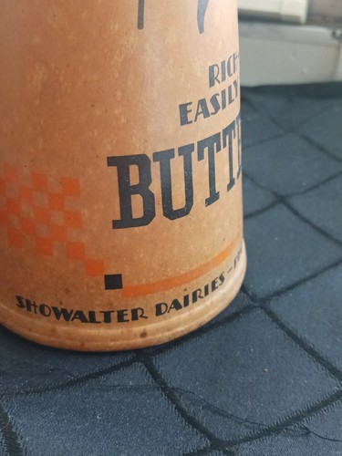 SHOWALTERS DAIRY Cone Wax Paper Quart Carton With Cap Buttermilk Phoenixville PA - Picture 5 of 11