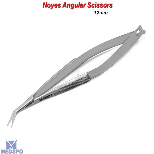 Microcirugía Noyes Tijeras Sutura de Resorte Instrumentos Quirúrgicos Rectos Curvos - Imagen 2 de 4