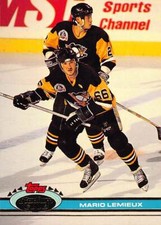 1991-92 Topps Stadium Club Hockey Mario Lemieux #174 NM/MT PITTSBURGH PENGUINS