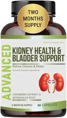 Kidney Cleanse Detox & Repair and Bladder Support- Kidney Support Supplement for