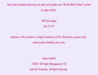 Taylor Swift All Too Well 小説 日記 NEW Taylor Swift “All Too Well