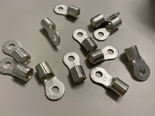  12 Non-Insulated 4 Gauge 1/4 Ring Terminal Uninsulated Wire Connector prd