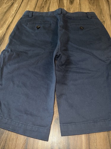 School Uniform Boys Active Chino Shorts Size 16 Lands End Unisex EUC Pockets - Picture 5 of 8