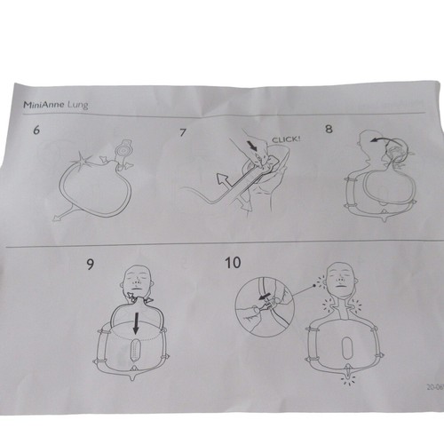 Laerdal Mini Anne Plus Airway Assembly Pack of 50 #106-10050 CPR Training Lungs - Picture 8 of 18