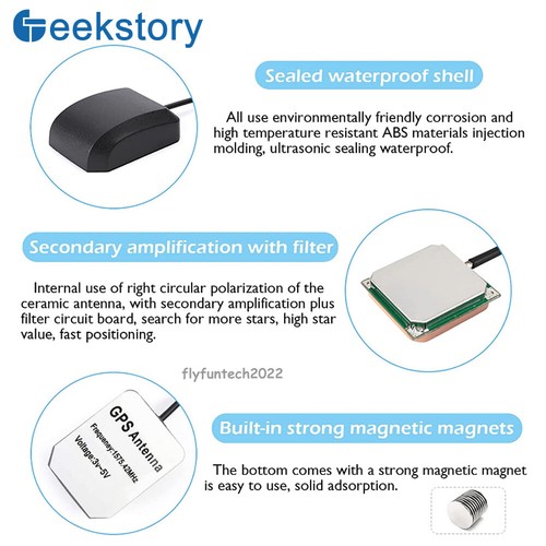 GPS Antenna Waterproof Active GPS Navigation with Fakra C Blue Connector for Car - Picture 3 of 5
