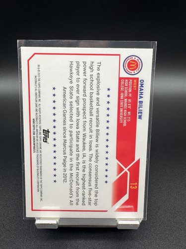 Omaha Biliew 2023 Topps Chrome McDonalds All-American #13 - Picture 2 of 2