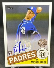 Michel Baez 2020 TOPPS SERIES 2 1985 TOPPS ON CARD ROOKIE AUTO #85A-MB PADRES
