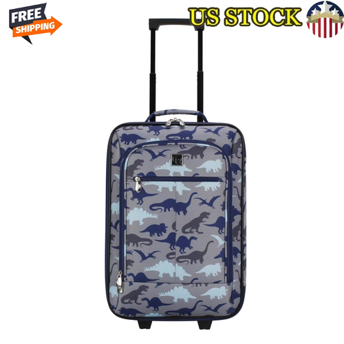 Child Dinosaur Carry-on Luggage W/ Wheels Telescopic Handle Travel Suitcase New