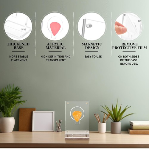 Clear Guitar Pick Display Case Guitar Pick Stand Holder Collectible Easel - Picture 5 of 6