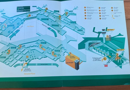 Vintage Amsterdam Airport Schiphol Brochure Terminal Guide Maps English - Picture 2 of 4