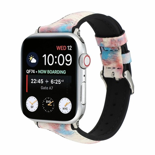 Banda delgada de reloj de pelo de caballo para iWatch Apple Watch 38 42 mm 44 40 mm correa de silicona - Imagen 64 de 67