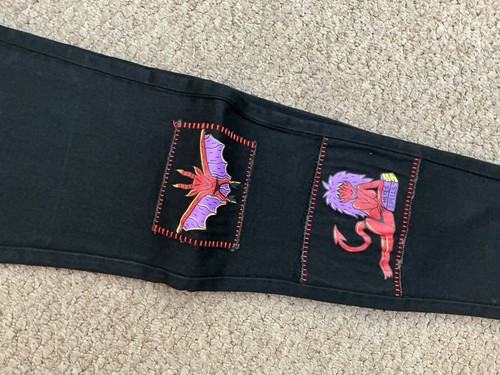 KILLSTAR LADIES JEANS DEALER DESIGN FITTED STRETCH BLACK WITH AWESOME PATCHES M - Picture 8 of 8