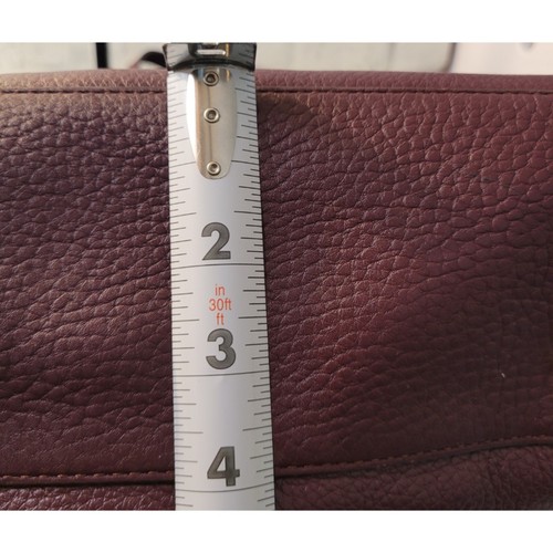 Henri Bendel New York Satchel Shoulder Bag Leather Burgundy Goldtone Hardware  - Picture 19 of 21