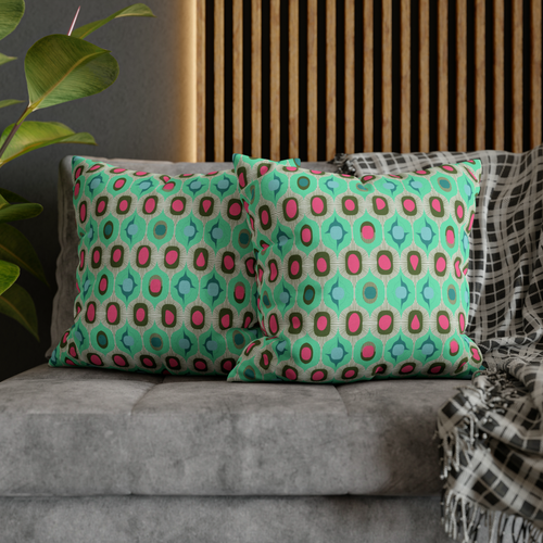 Mid Century Modern Retro Throw Pillow Cover 16 18 20 Red Teal Pink Yellow MCM - Picture 7 of 14