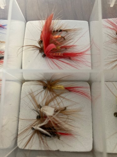 Trout Flies Hand Tied Twenty Four Total, With Case - Picture 3 of 6