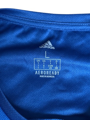 Adidas Boston Marathon 2021 Mens Shirt L Short Sleeve Yellow Blue Qualified - Picture 2 of 4