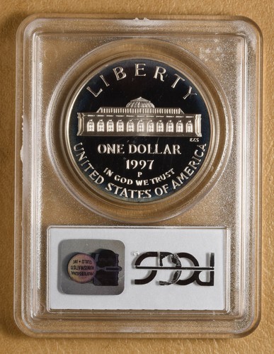 1997 P Botanic Garden Commemorative Silver Dollar PCGS PR69DCAM - Picture 2 of 2