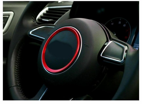 Steering Wheel Center Decoration Ring Cover Trim For Audi A3 A4L Q3 Q5 A5 A6L - Picture 7 of 7