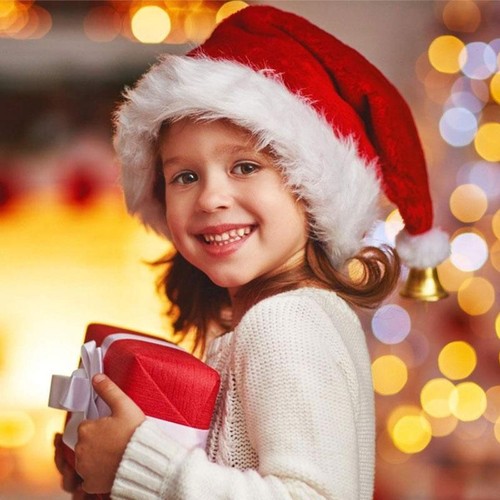 Christmas Santa Hat Xmas Long Plush Holiday Red Adults Kids Unisex 2024 Party - Picture 14 of 24