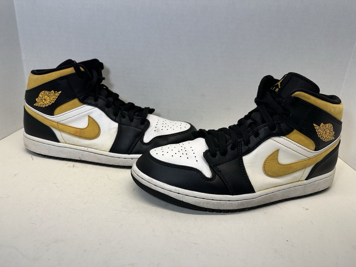 ★ Nike ★ Jordan 1 Mid University Gold Black Jordan 1 Mid Black University Gold 2021 Men's Size 11 | eBay