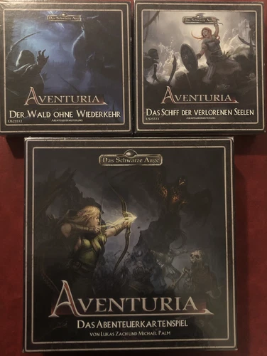 DAS SCHWARZE AUGE: AVENTURIA Kartenspiel inkl 5 Erweiterungen - TOP BUNDLE PREIS
