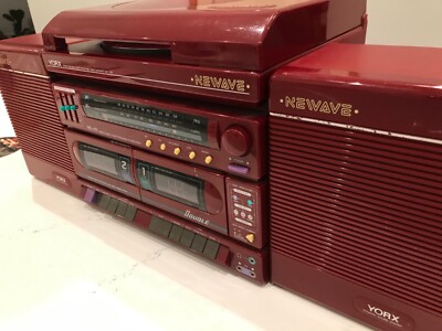 Vintage Rare YORX Newave Turntable Stereo System Dual Cassette