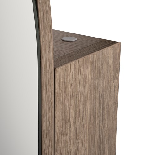 Wall Storage Bathroom Pencil Edge Arched Mirror Cabinet Medicine Shelf Vanity - Picture 6 of 10