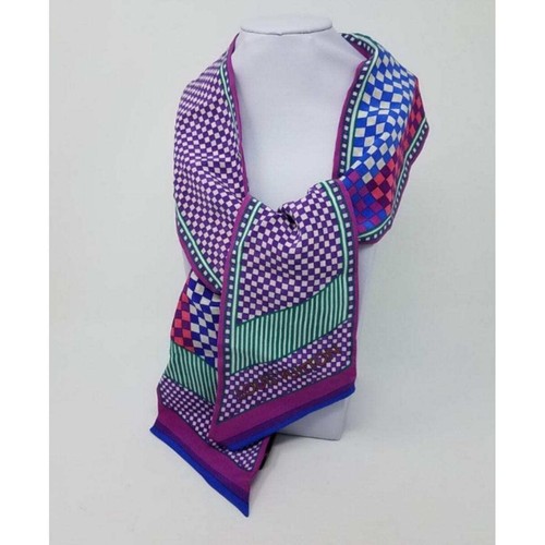 Púrpura multicolor Louis Vuitton seda Damier acuarela bandeau seda - Imagen 7 de 8