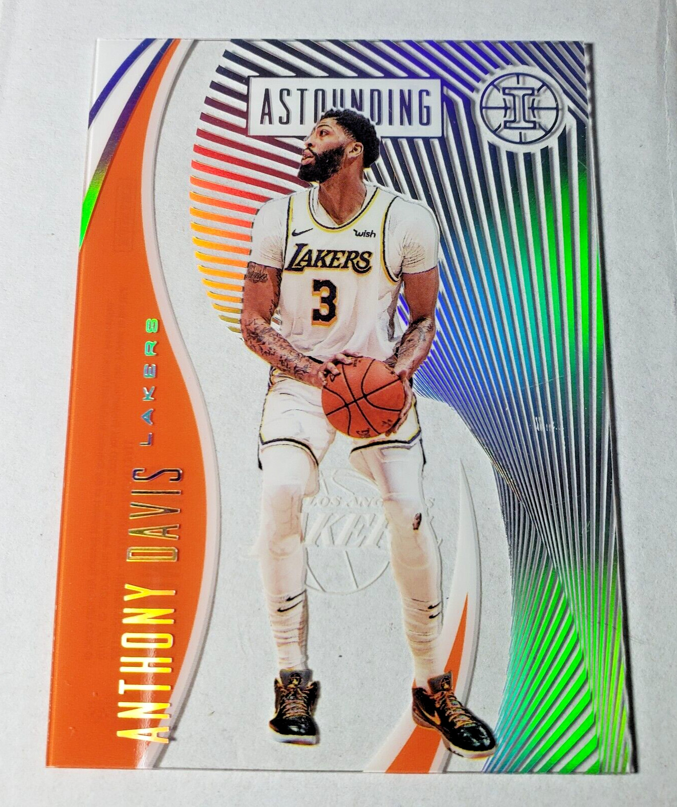 Anthony Davis Astounding Orange Los Angeles Lakers 2019-20 Panini Illusions #15