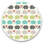 2 x Vinyl Stickers 20cm - Elephant Love Heart Pattern Wildlife #44948