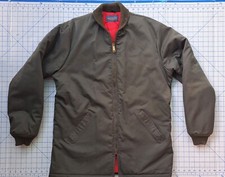Vintage OshKosh Work Farm Jacket Mens L-XL Brown Field Barn Coat Quilted Lining