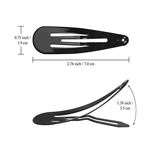 Women Hair Clips, 40 Pcs 7cm / 2.8 Inch Long No Slip Metal Hair b.Black&Brown - Picture 5 of 6