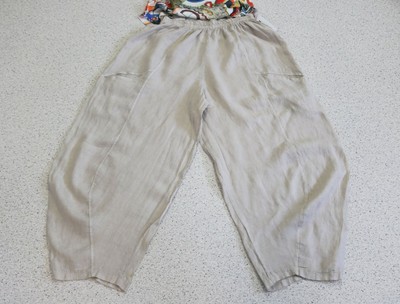 My Obsession Lagenlook Aladin-Ballon-Hose Leinen schwarz 46,48,50,52,54-XXL,XXXL