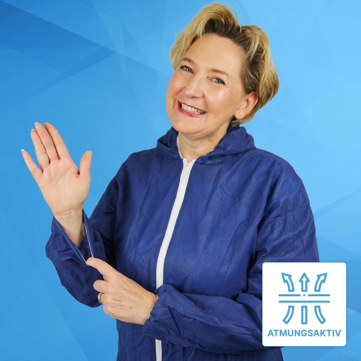 1 - 50x Einwegoverall Blau PP Einweganzug Schutzanzug L-XXXL ARNOMED Maleranzug