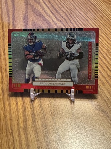 2024 Panini Photogenic Football Saquon Barkley Progressions Red Parallel 28/49 - 第 1/2 張圖片