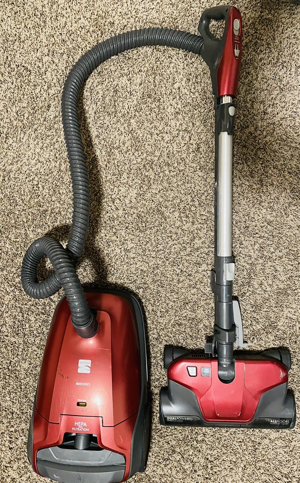 Kenmore 81414 400 Series Bagged Canister Vacuum Red 843086104626 eBay