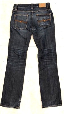 Nudie Low Slim Jim 30 x 32 Zipper Fly Slim Fit Dry Broken