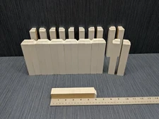 35 x Primed Poplar Baseboard Moulding Inside Corner Block 6in x 1in