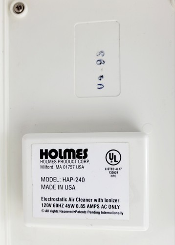 Holmes White Table Top Model HAP240 Electric Air Purifier Ionizer HEPA Allergen  - Picture 8 of 16
