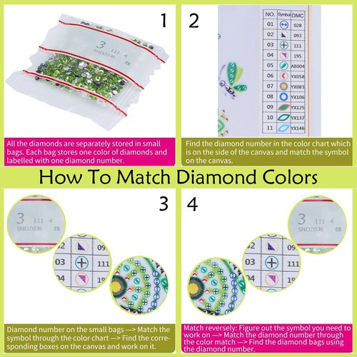 5D DIY Partial Special Shaped Drill Diamond Painting Kit Flower Decor 30x30cm - Afbeelding 12 van 39