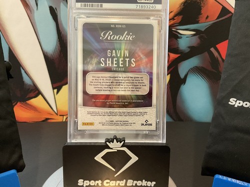 2022 Capstone Rookie Dual Materials Game Worn Gavin Sheets Psa 9🔥Chicago - Picture 4 of 4