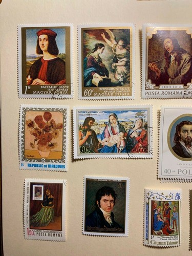 Poland, Hungary, Rwanda, Romania, Mongoli: World Stamps Lot 1966-67 - Paintings - 第 2/5 張圖片