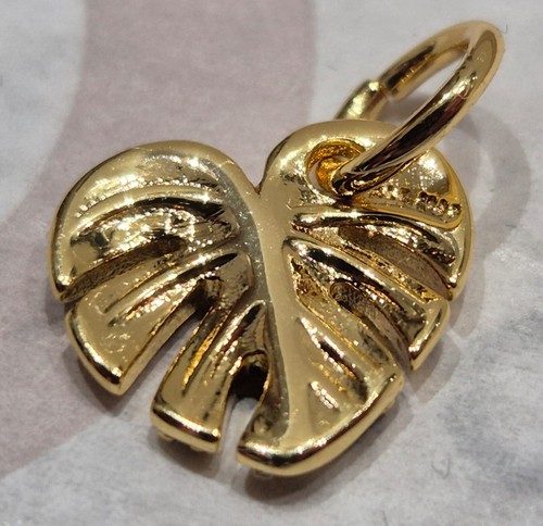 Authentic PANDORA Gold Sparkling Monstera Leaf Dangle Charm 763349C01 With Box - Picture 6 of 8