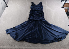 Calvin Klein Womens Dress 12 Blue Sleeveless Formal Lined